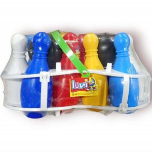 BOLOS GRANDES CON PORTA BOLOS Y PELOTA LUNI 45CM