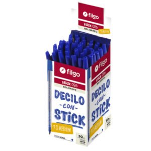 BOLIGRAFO FILGO 1MM STICK X 50 UNIDADES