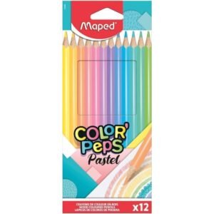 LAPIZ COLOR X12 LARGO MAPED PASTEL