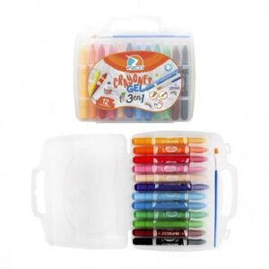 CRAYONES X12 C/PINCEL EZCO GEL VALIJA