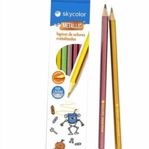 LAPIZ SKYCOLOR X 6 LARGO METALIZADOS