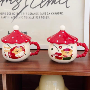 TAZA CERAMICA OSO CON CEREZA