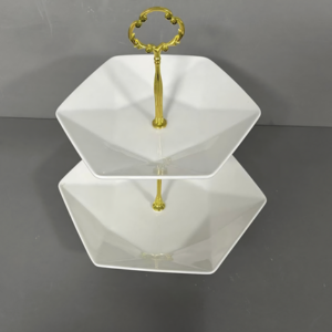 PLATO CERAMICA DOBLE BLANCO 21CN X 21CM X 2.7CM 24CM X 24CM X 3.7CM