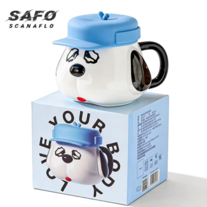 TAZA CERAMICA FORMA PERRITO CON SOMBRERO