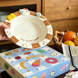 PLATO CERAMICA 8" GATO CON HELADO