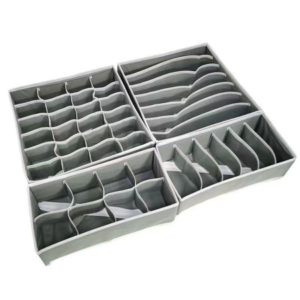 orgnizador de ropa interior tela no tejida gris c