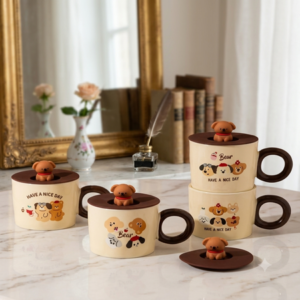 TAZA DE CERáMICA + TAPA DE SILICONA