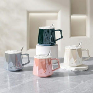 TAZA DE CERáMICA + TAPA DE CERáMICA + CUCHARA