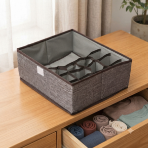 Organizador de tela color gris 13 compartimentos