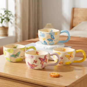 TAZA DISEÑO MARIPOSA