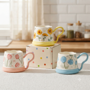 TAZA DISEÑO FLORES