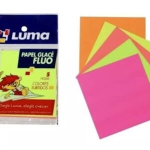 PAPEL GLACE FLUO 5HOJAS