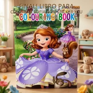 LIBRO PARA COLOREAR SOFIA CON STICKER X1U 8888(Y099) PRECIO FINAL!!!