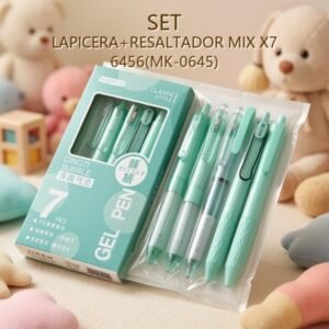 SET LAPICERA+RESALTADOR MIX X7 6456(MK-0645)