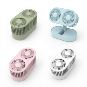 VENTILADOR DOBLE PLEGABLE DE MESA