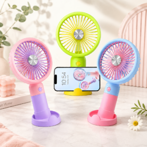 VENTILADOR PORTÁTIL DE MANO CON BASE