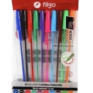 BOLIGRAFO FILGO COLORES X10 1.0MM