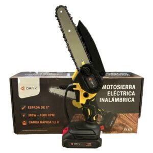 MINI MOTOSIERRA ORYX 300W RECARGABLE