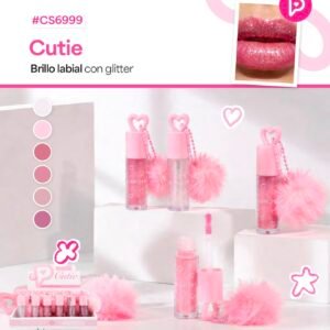 PINK 21 LIP GLOSS GLITTER LLAVERO CS6999
