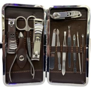 SET DE MANICURA 12PCS CAJA S-2406 PLATEADO