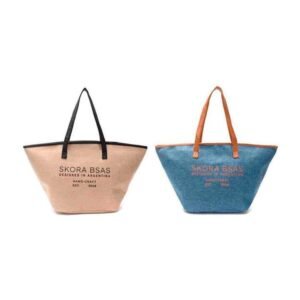 BOLSO PLAYERO CON ESTAMPA 63 X 35 X 22 CM