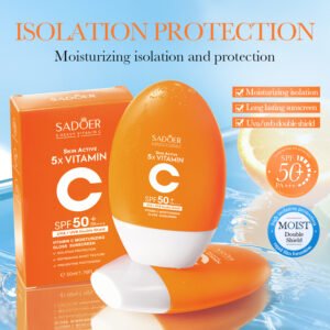 PROTECTOR SOLAR HIDRATANTE Y LUMINOSO CON VITAMINA C SPF50+ PA+++ 50 ML · Cód. 84217
