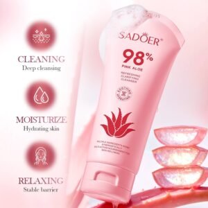 LIMPIADOR FACIAL CALMANTE CON ALOE VERA ROSA 100G · Cód. 787386
