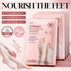 MASCARILLA PARA PIES HIDRATANTE SUAVIZANTE CON NIACINAMIDA Y COLAGENO 40ML · Cód. 827154