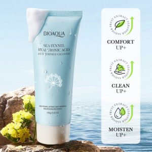 LIMPIADOR FACIAL ANTIARRUGAS CON ACIDO HIALURONICO Y HINOJO MARINO 100G · Cód. 41869