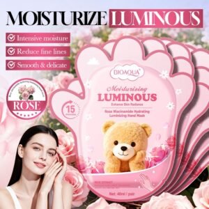 MASCARILLA PARA PIES HIDRATANTE ILUMINADORA CON NIACINAMIDA Y ROSA 40ML/PAR · Cód. 828861