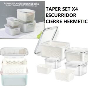 TAPER SET X4 CON ESCURRIDORES