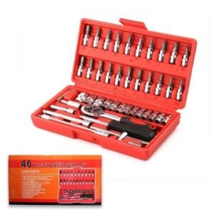 LLAVE TUBO 46PCS ROJA VALIJA T-263