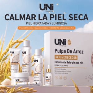 KIT RITUAL FACIAL DE PULPA DE ARROZ DE 6 PIEZAS · Cód. 27581
