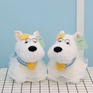 Perrito con flor 23cm