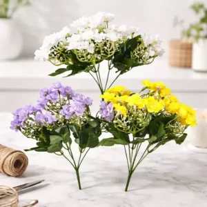 Ramo 25 Flor Mini Artificial 27cm Alto Deco Manual