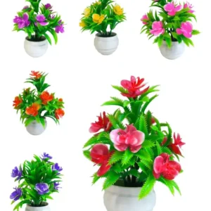 Mini Planta Flor Artificial C/Maceta Plástico 15CM
