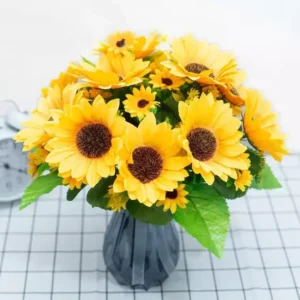 Ramo Girasol Artificial Traer 4 De Grande Y 9 De Chicos 9331