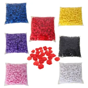 Pack X 450u Cabeza Rosas Goma Eva 3.5cm Artificial