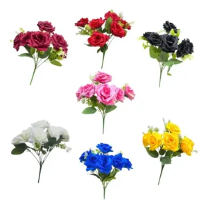 Ramo Flores Rosa Artif Viene 6 Rosas 31.5cm