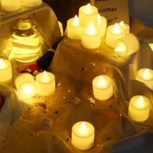 Velas Led Luz Fría X24u Plástico con Luz Calida