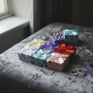 Estuches Cartón 5x5cm Por 24 Para Aro/arillo