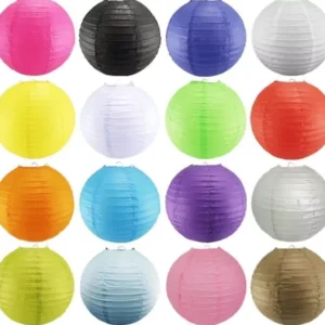 Farol Chino Papel 45cm X Pack De 5 Unidades Varios Colores