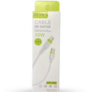 Dtl-082 cable 30w usb a tc 1mt otawa 12074