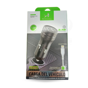 Rc-4803 cargador auto 4.8a 2usb a lighting 12801