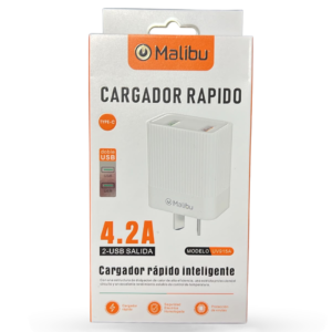 Uv915a cargador rapido 4.2a 2usb a c malibu 13122
