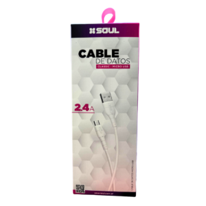 Cable soul 2.4a classico usb a micro blanco 13289
