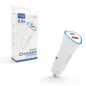 T20 cargador auto pro21 3.4a usb+c fast chager 13312