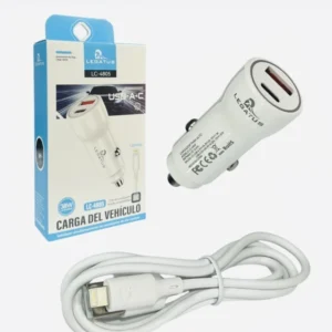 Lc-4805 cargador p/auto 38w usb+c a iph 1mt legatu 13386