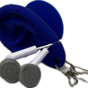 LLAVERO DE SILICONA CON DISEÑO DE OREJA- PORTA LLAVES Y AURICULARES 2007505065518