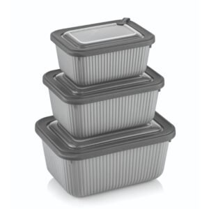 Set x3 contenedor rectangular